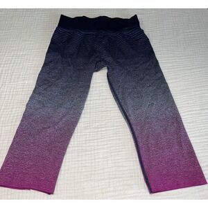 Brooks Women's Cropped Leggings Size Small Blue/purple‎